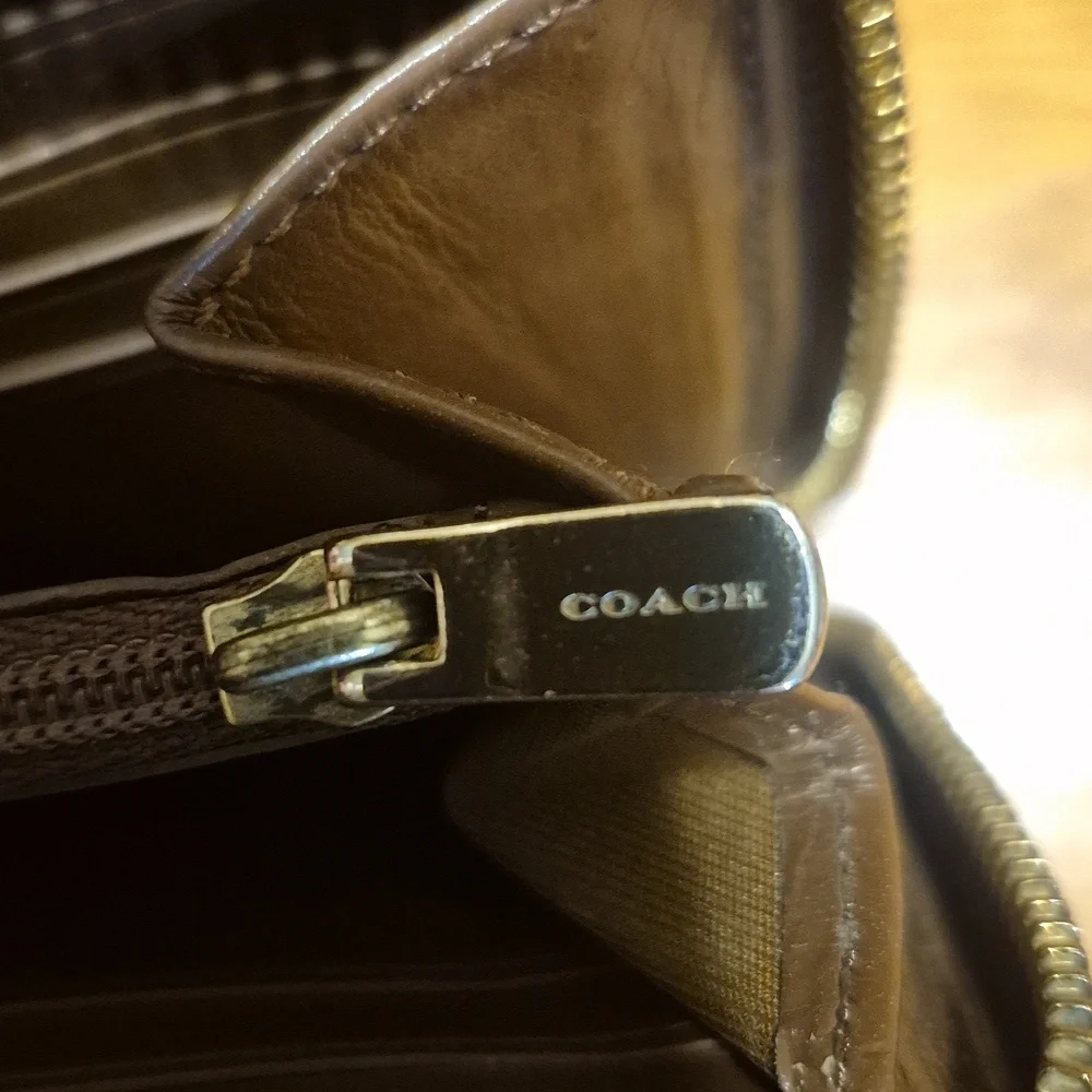 Coach Brown and Tan Wallet - Picture 10 of 11
